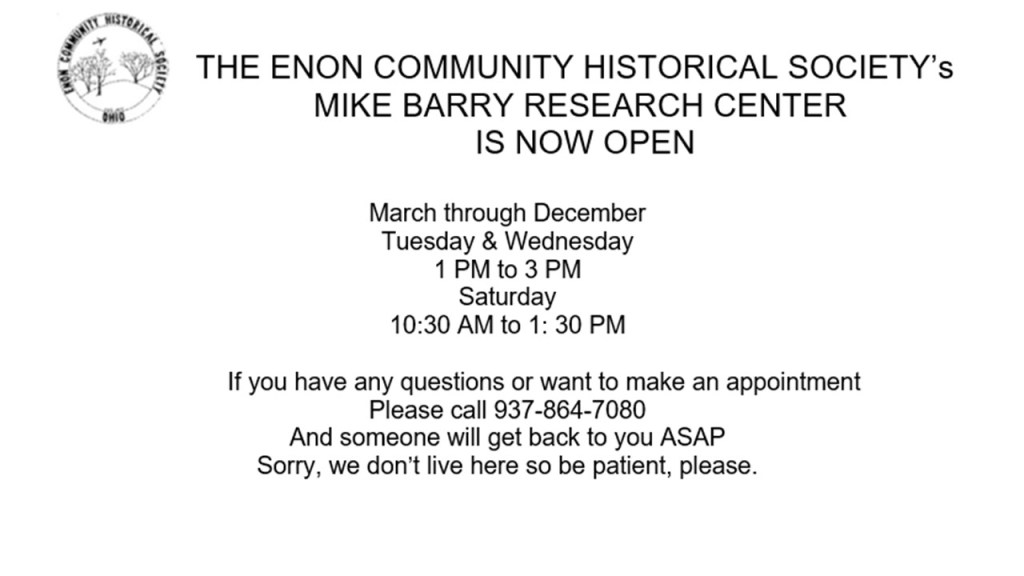 Events Enon Community Historical Society